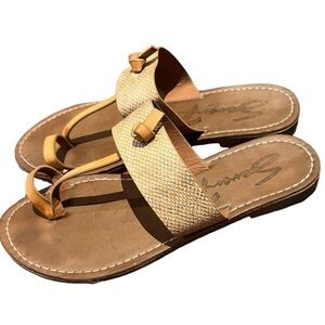 Seven7 Leather Toe-Ring Boho Sandals Size 8